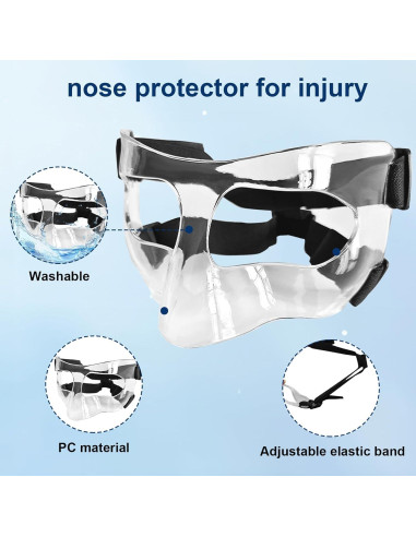 Protector Facial Deportivo FDFuZhao para Nariz Rota Ajustable
