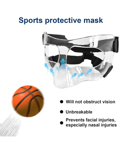 Protector Facial Deportivo FDFuZhao para Nariz Rota Ajustable