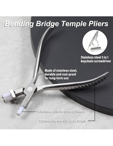 Pinzas de Templo Flexible 15 cm Trident con Destornillador