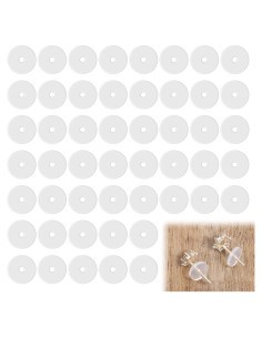 50 Almohadillas de Silicona Transparentes 7mm para Pendientes