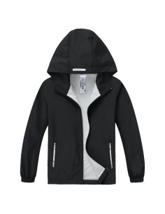 Chaqueta de lluvia impermeable ET01 para niños 6-7 años