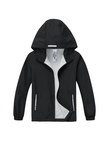 Chaqueta de lluvia impermeable ET01 para niños 6-7 años