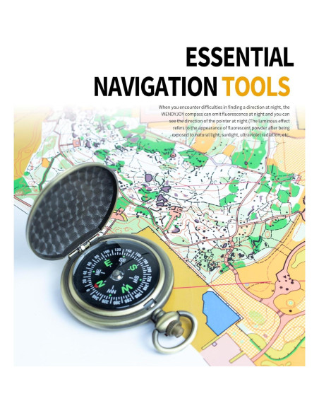 Brújula de bolsillo LGRZYEC ZN-22 a prueba de agua bronce