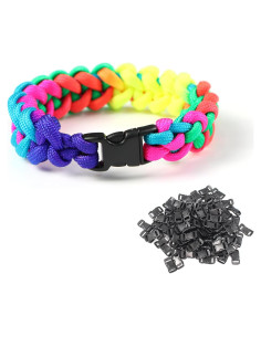 100 Hebillas de Liberación Rápida 1cm Plástico Duradero Paracord