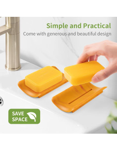 Soporte de Jabón en Barra LOYATRO de Silicona Verde 7x11 cm 2