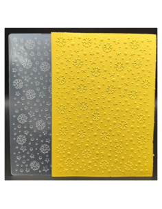 Carpeta de Relieve Plástico A6 Copos de Nieve Guanyu