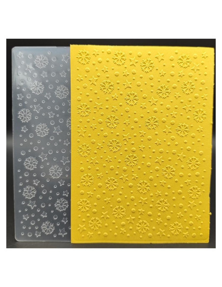 Carpeta de Relieve Plástico A6 Copos de Nieve Guanyu