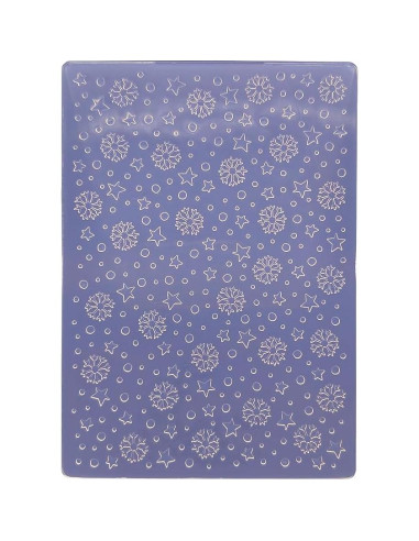 Carpeta de Relieve Plástico A6 Copos de Nieve Guanyu