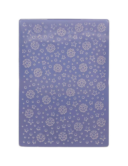 Carpeta de Relieve Plástico A6 Copos de Nieve Guanyu