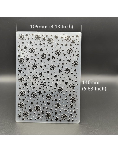 Carpeta de Relieve Plástico A6 Copos de Nieve Guanyu