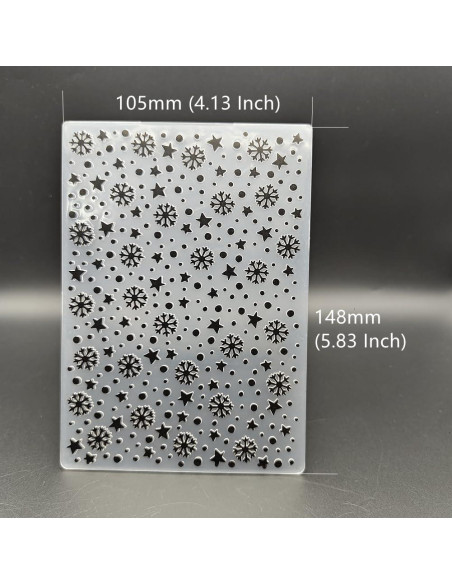 Carpeta de Relieve Plástico A6 Copos de Nieve Guanyu