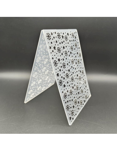 Carpeta de Relieve Plástico A6 Copos de Nieve Guanyu