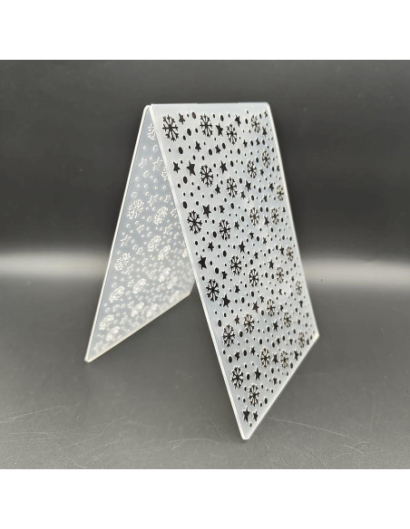 Carpeta de Relieve Plástico A6 Copos de Nieve Guanyu