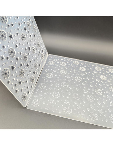 Carpeta de Relieve Plástico A6 Copos de Nieve Guanyu