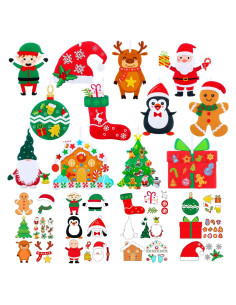 24 Kits de Manualidades Navideñas FuWeave de Fieltro DIY