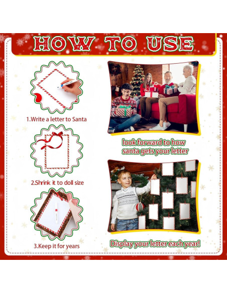 Conjunto de Hojas Encogibles de Navidad Harloon 24 Pcs