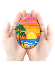 Simetufy 30 Rocas para Pintar 8.4-11.4 cm para Manualidades