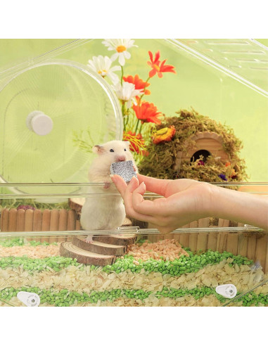 20 Pcs Bloques de Lava Hamiledyi para Chinchillas y Conejos