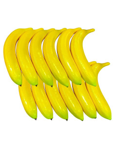 12 Plátanos Artificiales Realistas Princess Bling 18.5 cm