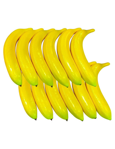 12 Plátanos Artificiales Realistas Princess Bling 18.5 cm