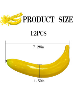 12 Plátanos Artificiales Realistas Princess Bling 18.5 cm 2