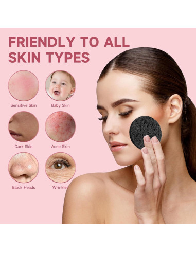 Esponjas Faciales Comprimidas LILAC 100% Celulosa Ecológicas