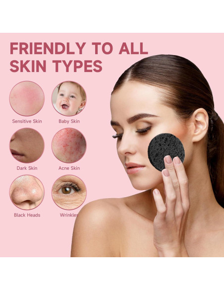 Esponjas Faciales Comprimidas LILAC 100% Celulosa Ecológicas