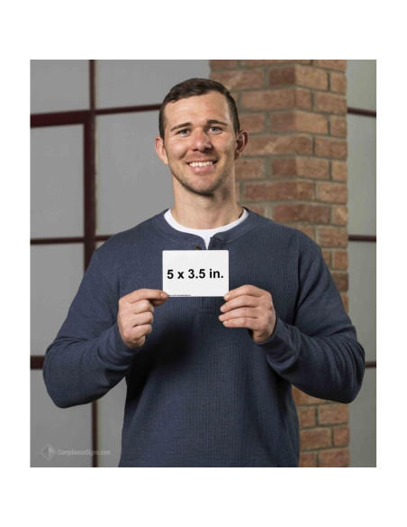 Etiqueta Adhesiva ComplianceSigns 4-Pack Vinilo 12.7x8.9 cm