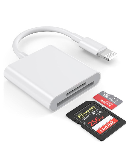 Lector de Tarjetas SD esbeecables Lightning 2 en 1 para iPhone/iPad