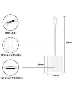 Lector de Tarjetas SD esbeecables Lightning 2 en 1 para iPhone/iPad 2