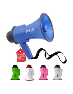 Megáfono Pyle PMP31BL 30W con Sirena y Micrófono - Azul