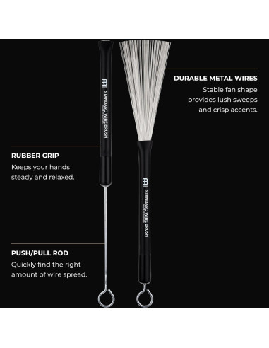 Cepillos de Alambre Meinl SB300 para Batería - 34.5 cm