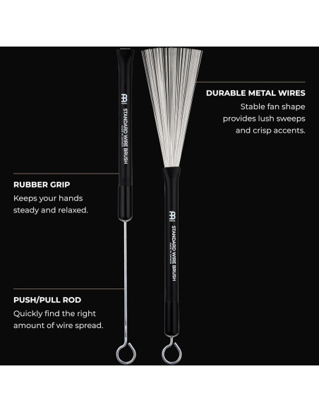 Cepillos de Alambre Meinl SB300 para Batería - 34.5 cm