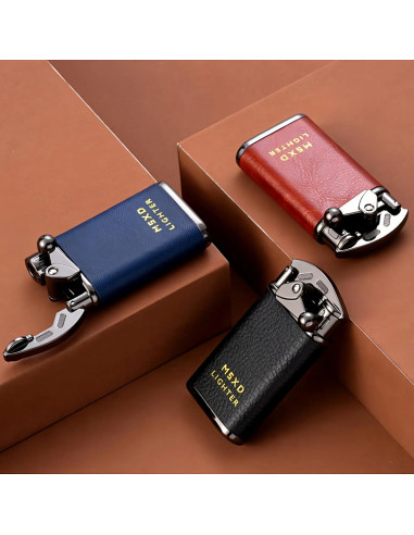 Encendedor de Butano NINSI Retro Negro, Llama Ajustable a Prueba de Viento