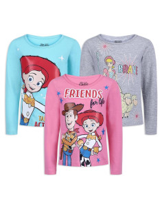Camisetas de Manga Larga Disney Toy Story para Niñas - Paquete de 3