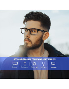 Gafas de Bloqueo de Luz Azul ANYLUV 4579 Unisex Negro Mate 2