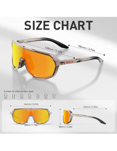 Gafas de Ciclismo SCVCN DZ-S63 Polarizadas UV400