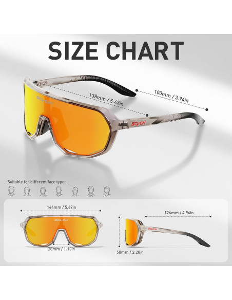 Gafas de Ciclismo SCVCN DZ-S63 Polarizadas UV400