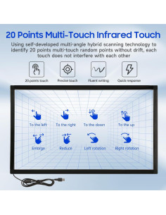 Marco Táctil Infrarrojo Etrend 43" 20 Puntos USB 2
