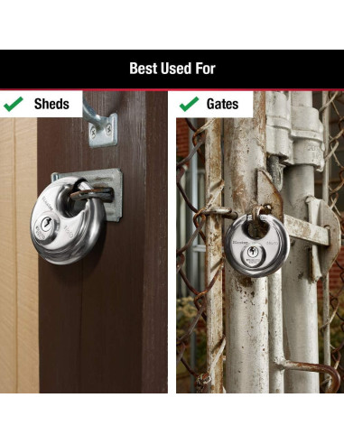 Cerradura de disco Master Lock 40DPF acero inoxidable 70mm