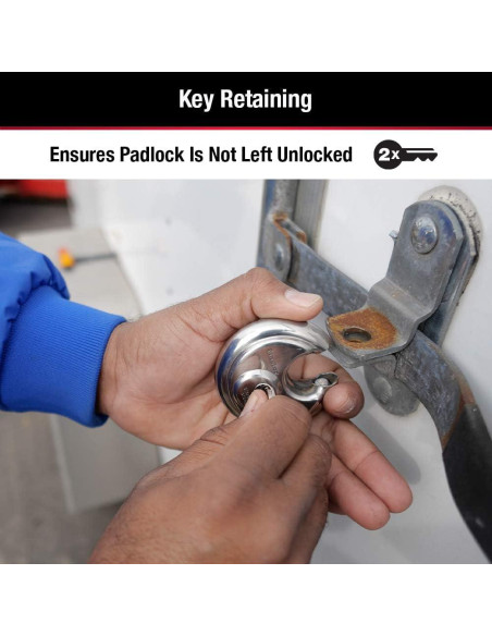 Cerradura de disco Master Lock 40DPF acero inoxidable 70mm