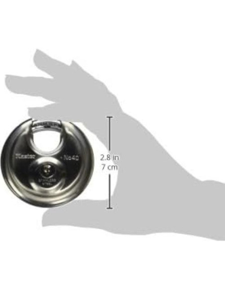 Cerradura de disco Master Lock 40DPF acero inoxidable 70mm