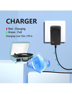 Cargador 5V 1A YDRANT para Tocadiscos VSC-550BT 2