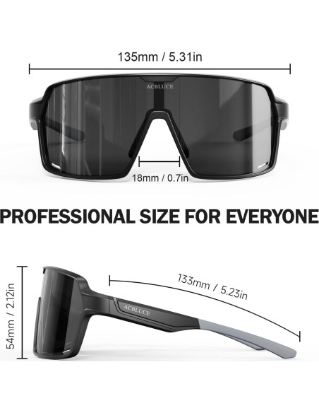 Gafas de sol deportivas ACBLUCE Kc04-09 UV400 TR90