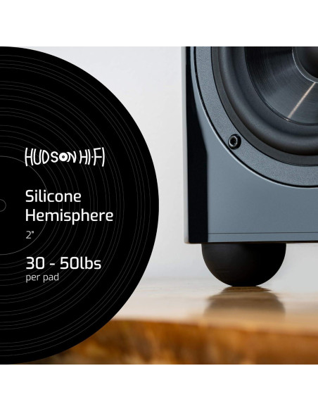 Pies de Aislamiento de Silicona Hudson Hi-Fi - 8 Almohadillas Antideslizantes
