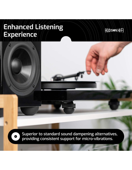 Pies de Aislamiento de Silicona Hudson Hi-Fi - 8 Almohadillas Antideslizantes