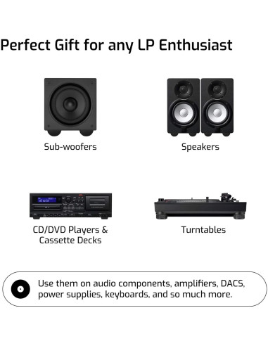 Pies de Aislamiento de Silicona Hudson Hi-Fi - 8 Almohadillas Antideslizantes