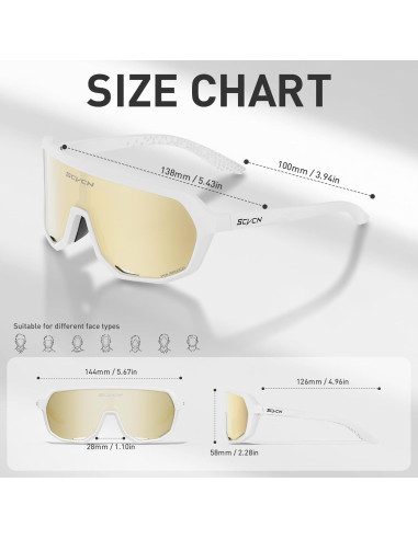 Gafas de Ciclismo SCVCN DZ-S63 UV400 Polarizadas