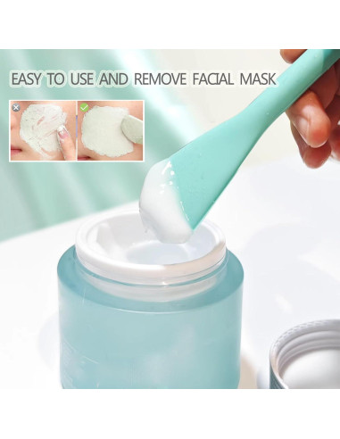 Brocha Aplicadora de Mascarilla Facial Silicona 17cm Naranja/Verde