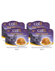 Comida Húmeda para Gatos Catit Sabor Cangrejo y Calabaza 4x320g